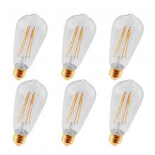  ST18LED101-6PK - LED ST18 LIGHT BULB, 2200K, 360 degree, CRI80, ETL, 3.5W, 40W EQUIVALENT, 15000HRS