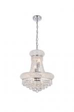  V1800D16C/RC - Primo 8 Light Chrome Pendant Clear Royal Cut Crystal