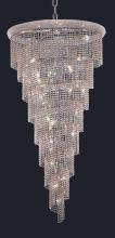  V1801SR36C/RC - Spiral 26 Light Chrome Chandelier Clear Royal Cut Crystal