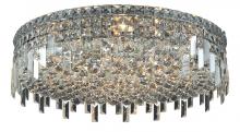  V2031F24C/RC - MaxIme 9 Light Chrome Flush Mount Clear Royal Cut Crystal