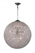  V2102D24C/RC - Cabaret 12 Light Chrome Pendant Clear Royal Cut Crystal