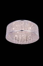 Elegant V2914F20C/RC - Amelie 8 Light Chrome Flush Mount Clear Royal Cut Crystal