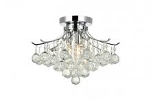 Elegant V8000F16C/RC - Toureg 3 Light Chrome Flush Mount Clear Royal Cut Crystal