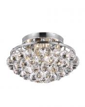  V9805F14C/RC - Corona 4 Light Chrome Flush Mount Clear Royal Cut Crystal