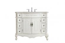  VF10142AW - 42 Inch Single Bathroom Vanity in Antique White