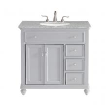  VF12336GR - 36 In. Single Bathroom Vanity Set in Light Grey