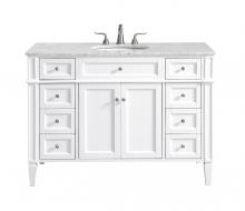  VF12548WH - 48 In. Single Bathroom Vanity Set in White