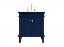  VF13030BL - 30 Inch Single Bathroom Vanity in Blue