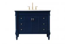  VF13042BL - 42 Inch Single Bathroom Vanity in Blue