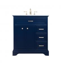  VF15032BL - 32 Inch Single Bathroom Vanity in Blue