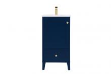  VF18018BL - 18 Inch Single Bathroom Vanity in Blue