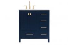  VF18832BL - 32 Inch Single Bathroom Vanity in Blue