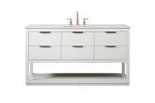  VF19260WH - 60 Inch Single Bathroom Vanity in White