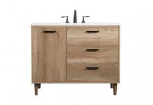  VF47042NT - 42 Inch Single Bathroom Vanity in Natural Oak