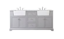  VF60272DGR - 72 Inch Double Bathroom Vanity in Grey