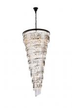  1201SR30MB/RC - Sydney 30 Inch Spiral Crystal Chandelier in Matte Black