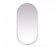  MR2A3672SIL - Metal Frame Oval Mirror 36x72 Inch in Silver