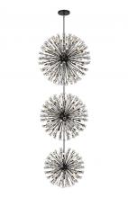  2500G48L3BK - Vera 48 Inch Three Tiers Crystal Starburst Chandelier in Black