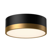  FM556212AGMB - Brisbane 12-in Aged Gold/Matte Black 2 Lights Flush Mount