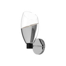  WV587105CHCL - Capri 5-in Chrome/Clear Glass 1 Light Wall/Vanity