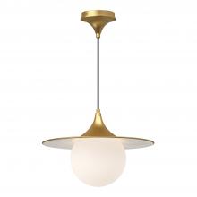  PD525216BGOP - Fuji 16-in Brushed Gold/Opal Matte Glass 1 Light Pendant