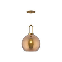  PD601710AGCP - Soji 10-in Aged Gold/Copper Glass 1 Light Pendant