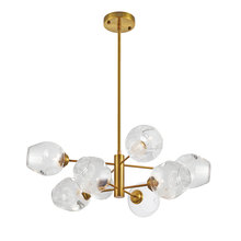 Dainolite ABI-268P-VB-SP-CLR - 8 Light Halogen Pendant, Vintage Bronze with Clear Glass