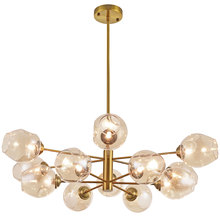  ABI-3312P-VB - 12LT Halogen Chandelier, VB with Champagne Glass