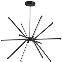  ARY-3260LEDC-MB - 60W LED Chandelier, Matte Black with White Acrylic Diffuser