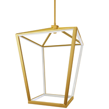  CAG-2664C-AGB - 64W Chandelier, Aged Brass with White Diffuser