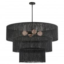  CDL-404C-MB-BK - 4LT Chandelier, MB w/ BK Tassel Shades