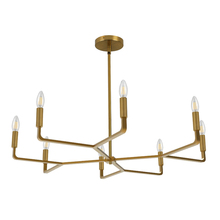  CLT-328-AGB - 8 Light Incandescent Chandelier, Aged Brass