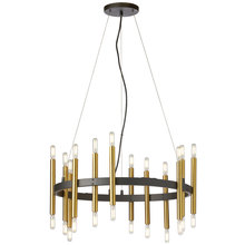  DER-2424C-MB-AGB - 24LT Chandelier, MB & AGB