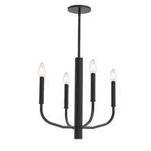  ELN-164C-MB - 4 Light Incandescent Chandelier, Matte Black