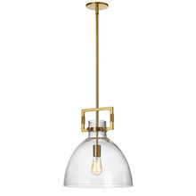 Dainolite LBY-141P-AGB - 1 Light Incandescent Aged Brass Pendant