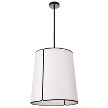 Dainolite NDR-183P-BK-WH - 3 Light Notched Pendant, Matte Black White Shade and Diffuser