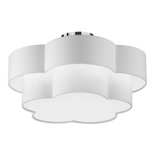 Dainolite PLX-203FH-PC-WH - 3 Light Incandescent Flush Mount, Polished Chrome with White Shade