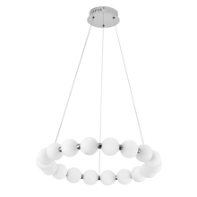  SHE-2432LEDC-PC - 24W Chandelier, PC w/ WH Acrylic Diffuser