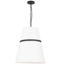  SYM-183P-MB-WH - 3 Light Incandescent Matte Black Pendant w/ White Shade