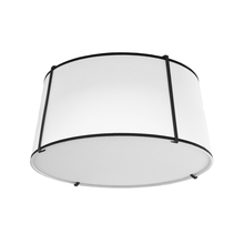  TRA-3FH-BK-WH - 3LT Trapezoid Flush Mount, MB with WH Shade