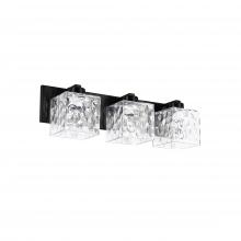  VED-223W-MB-CLR - 3LT Vanity, MB w/ CLR Water Glass