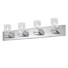  VER-324W-PC - 4 Light Incandescent Vanity, Polished Chrome w/ Clear Glass