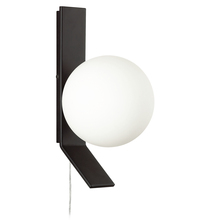 Dainolite VMT-51W-MB - 1 Light Halogen Wall Sconce, Matte Black w/ Opal White Glass