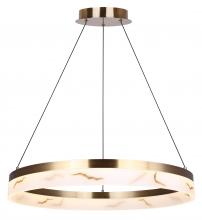  LCH294A24GD - ELYNN 1 Light Gold Glam Chandelier with Integrated LED for Dining Rooms and Living Rooms