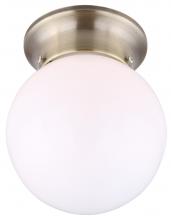  ICL901 - Ceiling 1 Light Flush Mount, Antique brass Finish