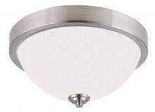  IFM578A13BN - RIVER, 2 Lt Flush mount, Flat Opal Glass, 60W Type A19, 13" x 6 1/2"