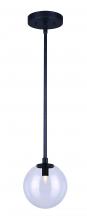  IPL741A01BK9 - ATLAS, MBK Color, 1 Lt Rod Pendant, Smoke Glass, 40W Type G9, 6" W x 9.25 - 57.25" H