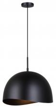  IPL1122A01BK16 - HENLEE, IPL1122A01BK16, MBK Color, 1 Lt 15.75" Width Cord Pendant, 60W Type A, 15.75" W x 17