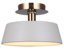 Canarm LFM263A13GYG - Jessa 12.75 in. 1 Light Integrated LED Matte Gray and Gold Transitional Flush Mount