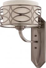  60/4721 - Harlow - 1 Light Vanity with Khaki Fabric Shade - Hazel Bronze Finish